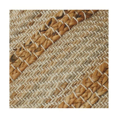 Handwoven Jute Cushion Cover with Textured Striped Design | Natural Rustic Decorative Pillow Cover | 18x18 Inch