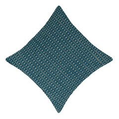 Handwoven Cotton Cushion Cover 45x45 cm | Textured Woven Stripe Design | Decorative Sofa Cushion Cover | Hidden Zip | Blue & Ivory | 18x18 Inch