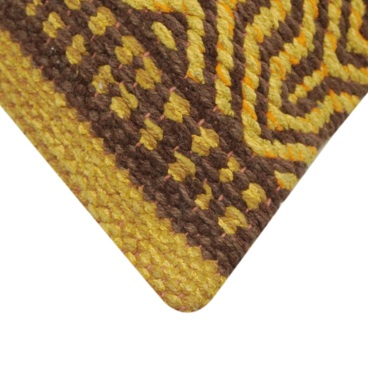 Handwoven Cotton Cushion Cover 45x45 cm – Multicolor Textured Geometric Pattern
