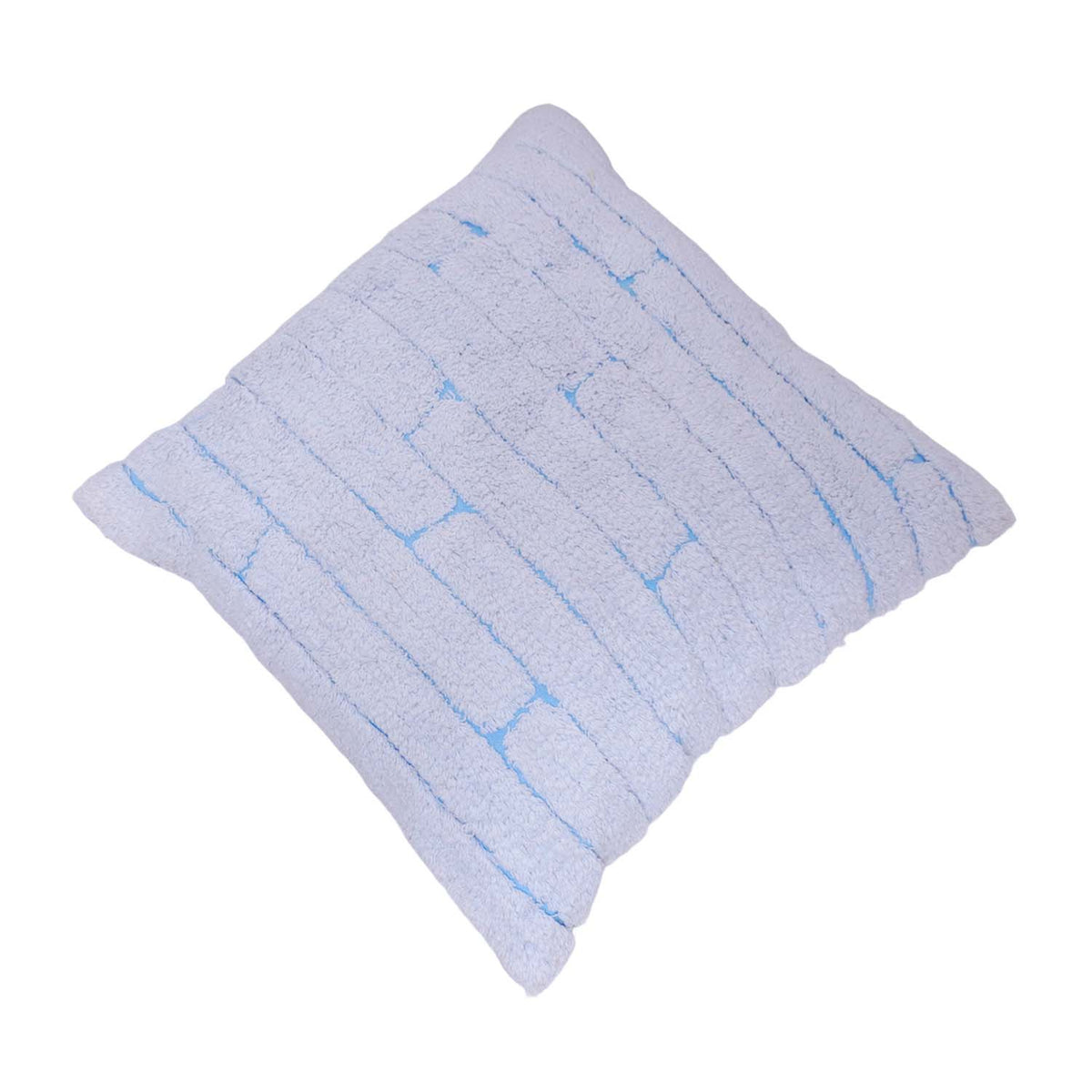 Sky Blue Tufted Cotton Cushion Cover 45x45 cm | Textured Handmade Decorative Throw Pillow Cover | Modern Boho Home Décor - Bulk manufacturer & supplier from Panipat, India