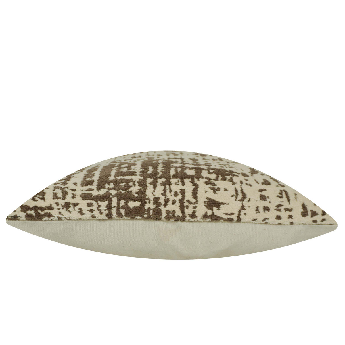 Jacquard Abstract Textured Cushion Cover – Earthy Brown & Cream, 45 x 45 cm