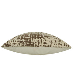 Jacquard Abstract Textured Cushion Cover – Earthy Brown & Cream, 45 x 45 cm
