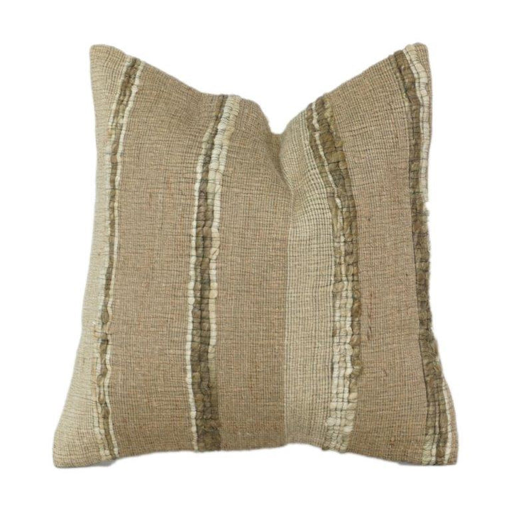 Natural Striped Handwoven Jute Cushion Cover 45x45 cm