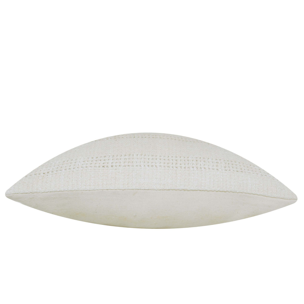 Handwoven Ivory Textured Stripe Cushion Cover – 45 x 45 cm