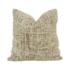 Beige Abstract Jacquard Cotton Cushion Cover | 45x45 cm Decorative Throw Pillow Cover | Modern Textured Design
