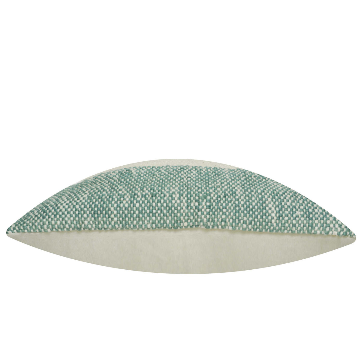 Handwoven Polyester Cushion Cover – Teal & Cream Textured Design, 45 x 45 cm