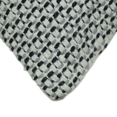 Handwoven Textured Cotton Cushion Cover – Grey & Ivory Woven Design, 45 x 45 cm