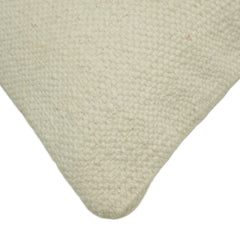 Peach black and beige tribal geometric handwoven cotton cushion cover 45x45 cm