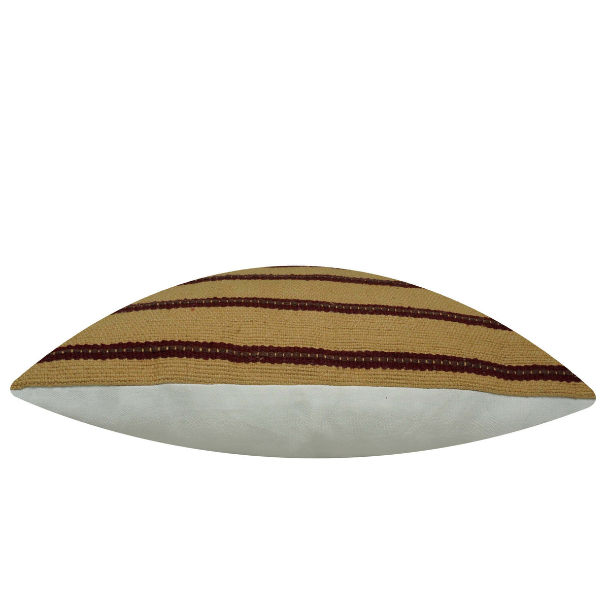 Handwoven Cotton Striped Cushion Cover 45x45 cm | Beige & Brown Woven Decorative Throw Pillow Cover | Hidden Zipper | Modern Rustic Home Décor