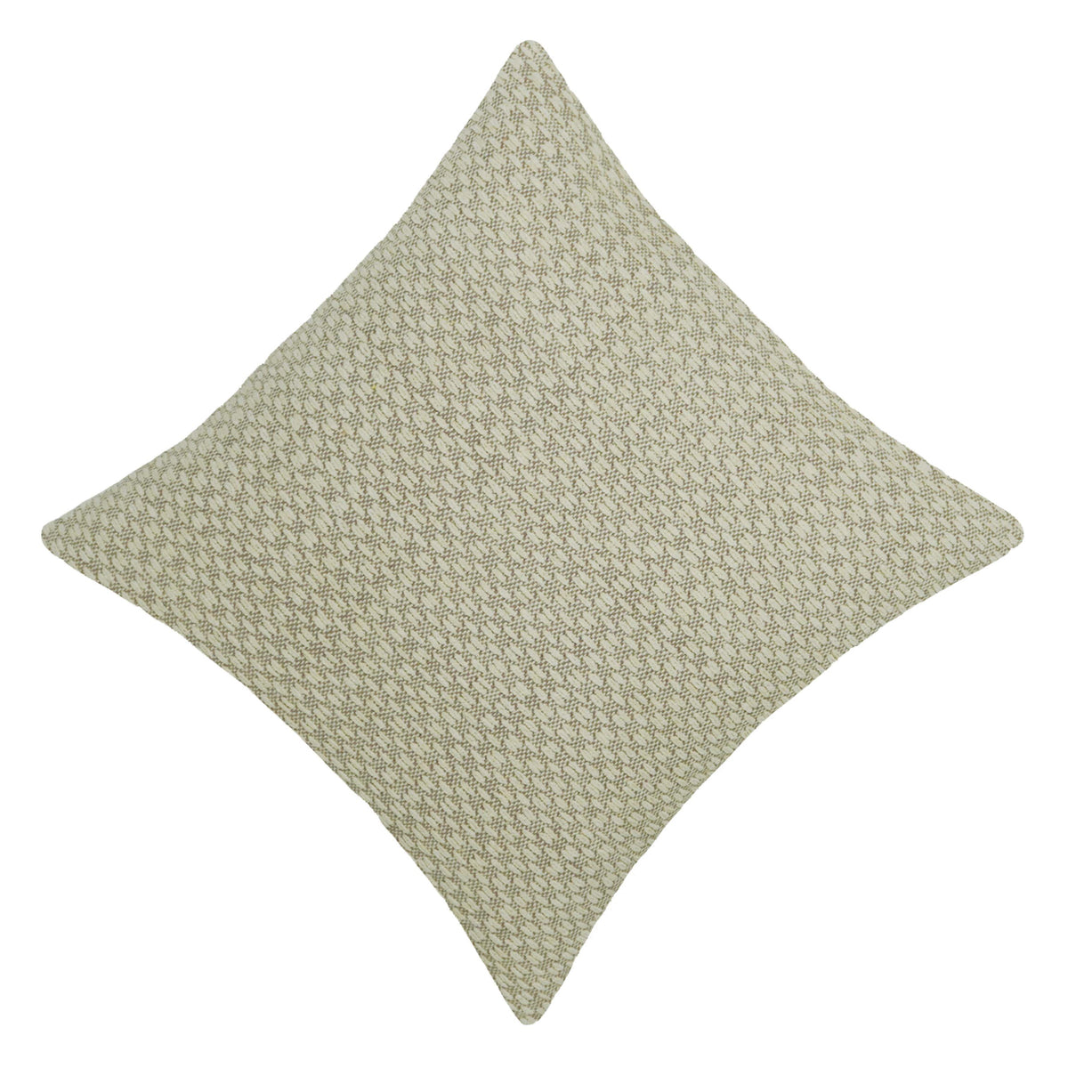 Handwoven Textured Cotton Cushion Cover 45x45 cm – Natural Sage Green & Ivory Woven Design