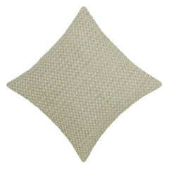 Handwoven Textured Cotton Cushion Cover 45x45 cm – Natural Sage Green & Ivory Woven Design