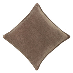 Solid Brown Cotton Cushion Cover 45x45 cm | Minimalist Decorative Throw Pillow Cover | Hidden Zip | Soft Home Décor Cushion Case