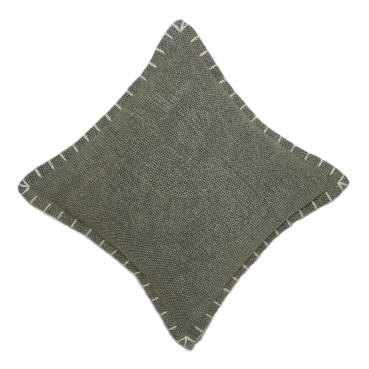Charcoal Grey Textured Border Cushion Cover – 45 x 45 cm