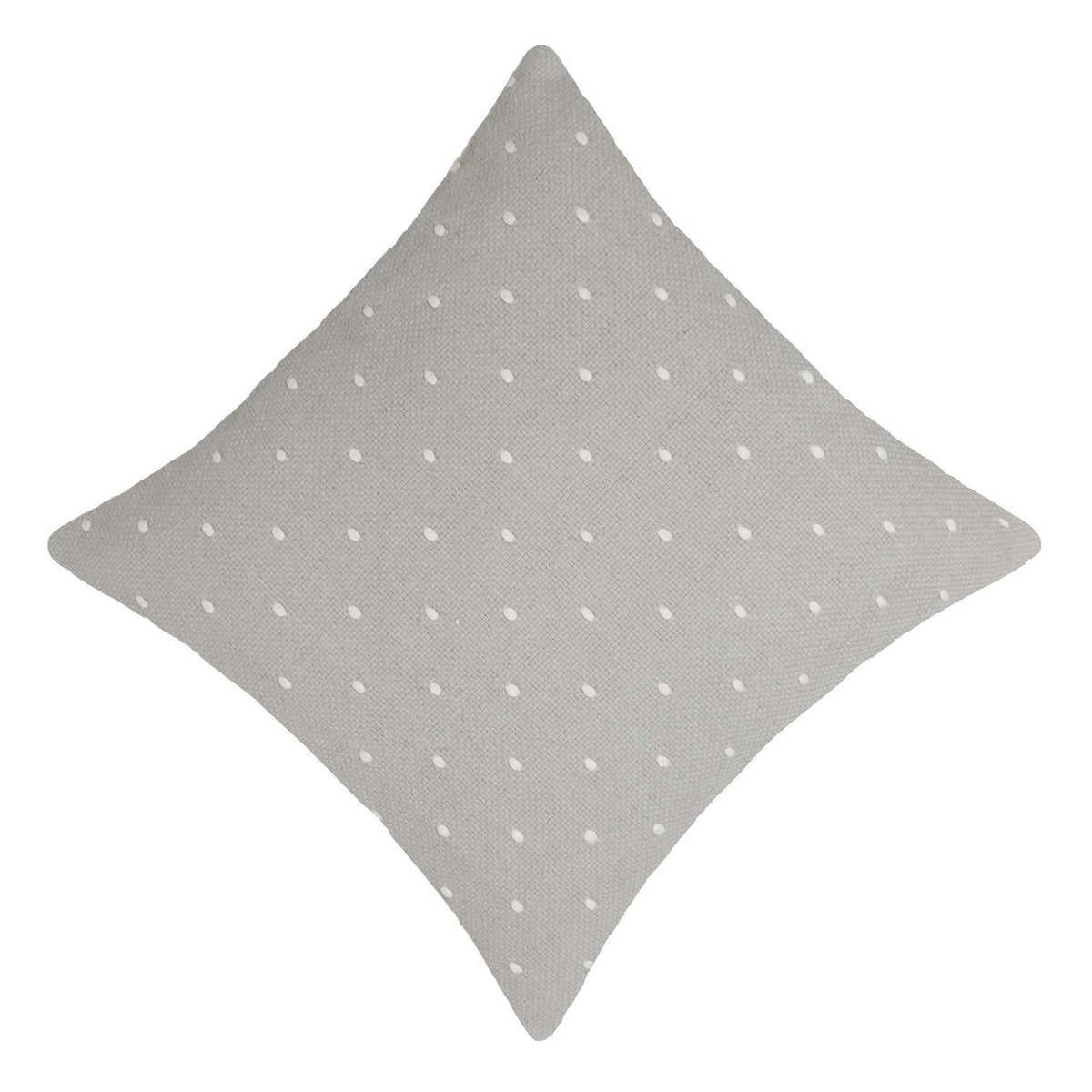 Handmade Textured Cushion Cover 45x45 cm – Grey with White Dotted Pattern