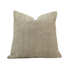 Natural Herringbone Textured Cotton Cushion Cover – Beige | 45x45 cm Decorative Throw Pillow Cover