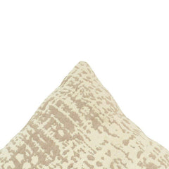 Beige Abstract Jacquard Cotton Cushion Cover | 45x45 cm Decorative Throw Pillow Cover | Modern Textured Design