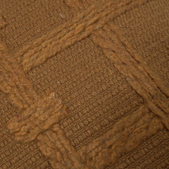 Handcrafted Brown Textured Cushion Cover – Geometric Woven Design, 45 x 45 cm