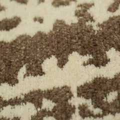 Jacquard Abstract Textured Cushion Cover – Earthy Brown & Cream, 45 x 45 cm