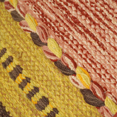 Handwoven Cotton Cushion Cover 45x45 cm – Multicolor Textured Geometric Pattern