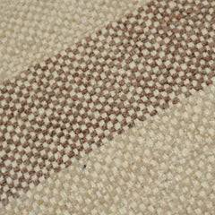 Handwoven Cotton Cushion Cover 45x45 cm | Natural Beige Striped Textured Throw Pillow Cover | Rustic Farmhouse & Boho Decorative Cushion Cover | Hidden Zipper