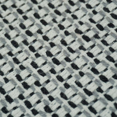 Handwoven Textured Cotton Cushion Cover – Grey & Ivory Woven Design, 45 x 45 cm