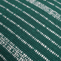 Handwoven Cotton Cushion Cover – Green & Ivory Textured Striped Design, 45 x 45 cm