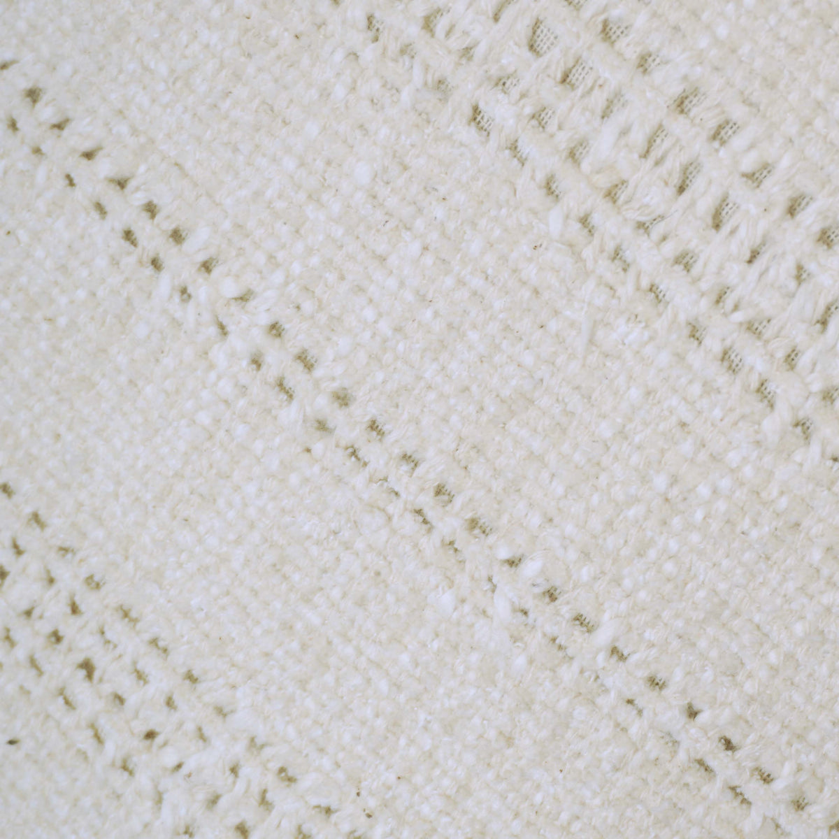 Handwoven Ivory Textured Stripe Cushion Cover – 45 x 45 cm