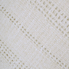 Handwoven Ivory Textured Stripe Cushion Cover – 45 x 45 cm
