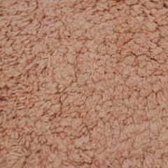 Blush pink and ivory striped tufted cotton cushion cover 35x50 cm