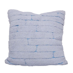 Sky Blue Tufted Cotton Cushion Cover 45x45 cm | Textured Handmade Decorative Throw Pillow Cover | Modern Boho Home Décor