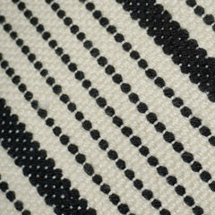 Handwoven Cotton Striped Cushion Cover 45x45 cm | Black & Ivory Woven Decorative Throw Pillow Cover | Modern Farmhouse & Scandinavian Home Décor