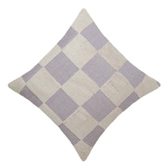 Machine Woven Cotton Checkered Cushion Cover 45x45 cm | Textured Tufted Checker Pattern | Soft Decorative Throw Pillow Cover with Hidden Zipper | Modern Living Room & Bedroom Décor