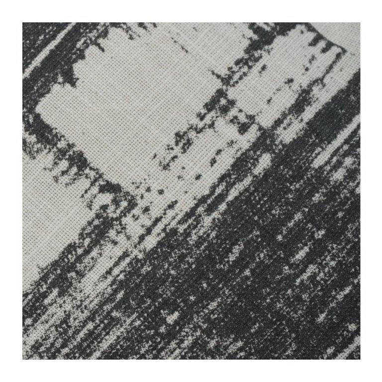 Abstract Brush Print Cotton Cushion Cover – 45x45 cm | Modern Monochrome Decorative Pillow Cover