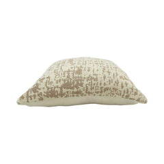 Beige Abstract Jacquard Cotton Cushion Cover | 45x45 cm Decorative Throw Pillow Cover | Modern Textured Design