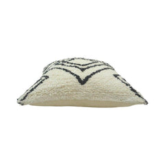 Tufted Geometric Cotton Cushion Cover | Black & White Diamond Pattern | 45x45 cm