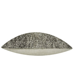 Handwoven Wool Cushion Cover – 45 x 45 cm | Textured Abstract Pattern | Black & Natural Tones