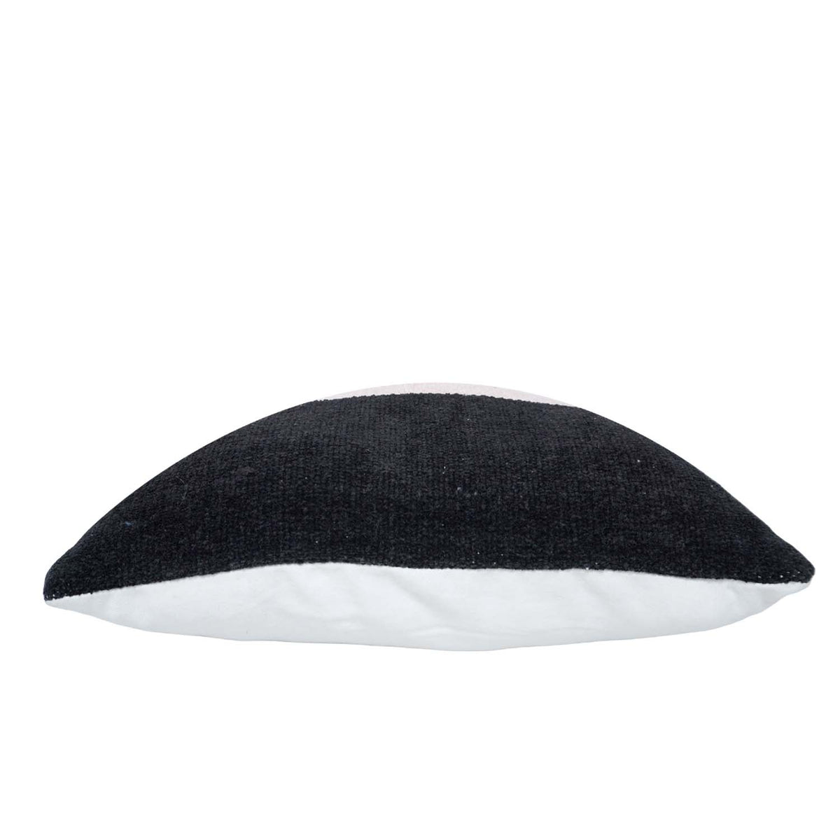 Handmade Cotton Striped Cushion Cover 45x45 cm | Black & Natural Woven Throw Pillow Cover | Modern Minimalist Decorative Cushion Cover | Concealed Zip - Bulk manufacturer & supplier from Panipat, India
