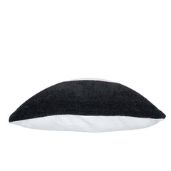Handmade Cotton Striped Cushion Cover 45x45 cm | Black & Natural Woven Throw Pillow Cover | Modern Minimalist Decorative Cushion Cover | Concealed Zip