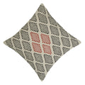 Handwoven Geometric Cushion Cover in Ivory, Black & Rust – 45 x 45 cm
