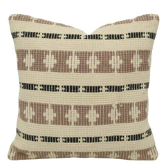 Handwoven Cotton Cushion Cover 45x45 cm | Geometric Tribal Pattern | Textured Woven Decorative Throw Pillow Cover | Hidden Zipper | Boho Living Room Décor