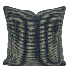 Handwoven Cotton Cushion Cover 45x45 cm | Black & Natural Textured Woven Decorative Throw Pillow Cover | Modern Minimalist Sofa Cushion Cover | Hidden Zipper | 18x18 Inch