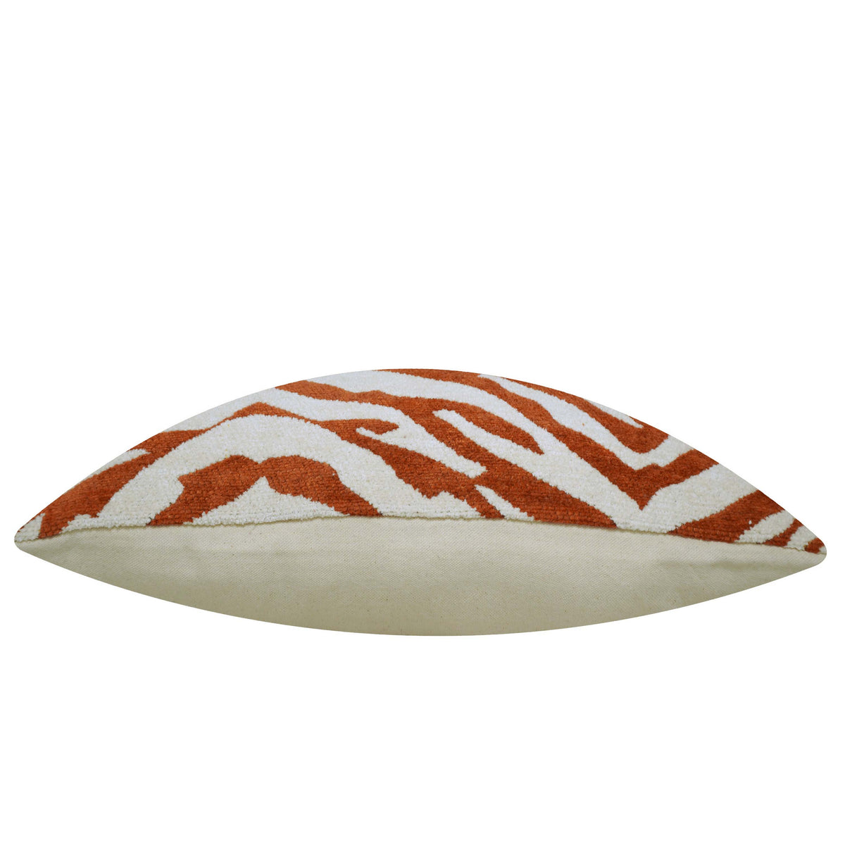 Rustic Terracotta Zebra Jacquard Cushion Cover – 35 x 50 cm
