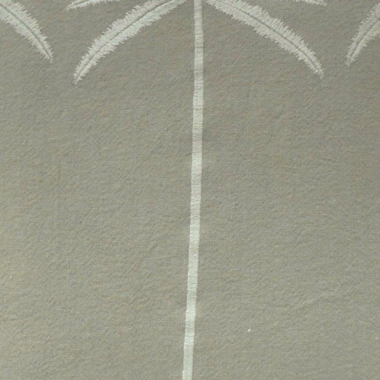 Palm Tree Embroidered Cotton Cushion Cover – Sage Green | 45x45 cm Decorative Pillow Cover - Bulk manufacturer & supplier from Panipat, India