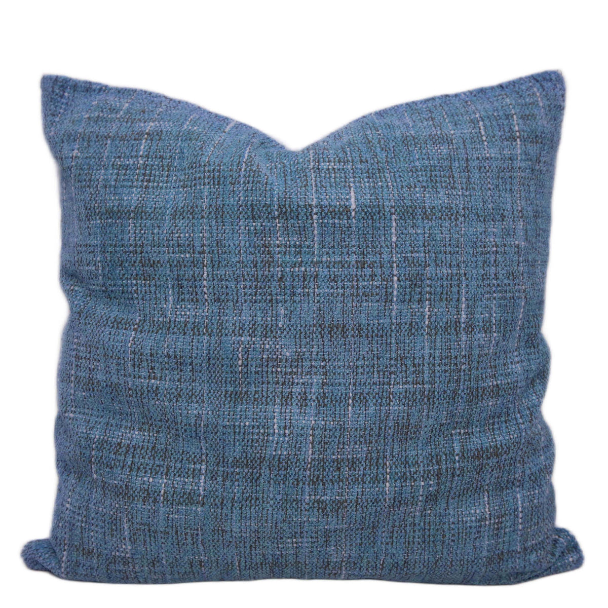 Blue Textured Handwoven Cotton Cushion Cover 45x45 cm