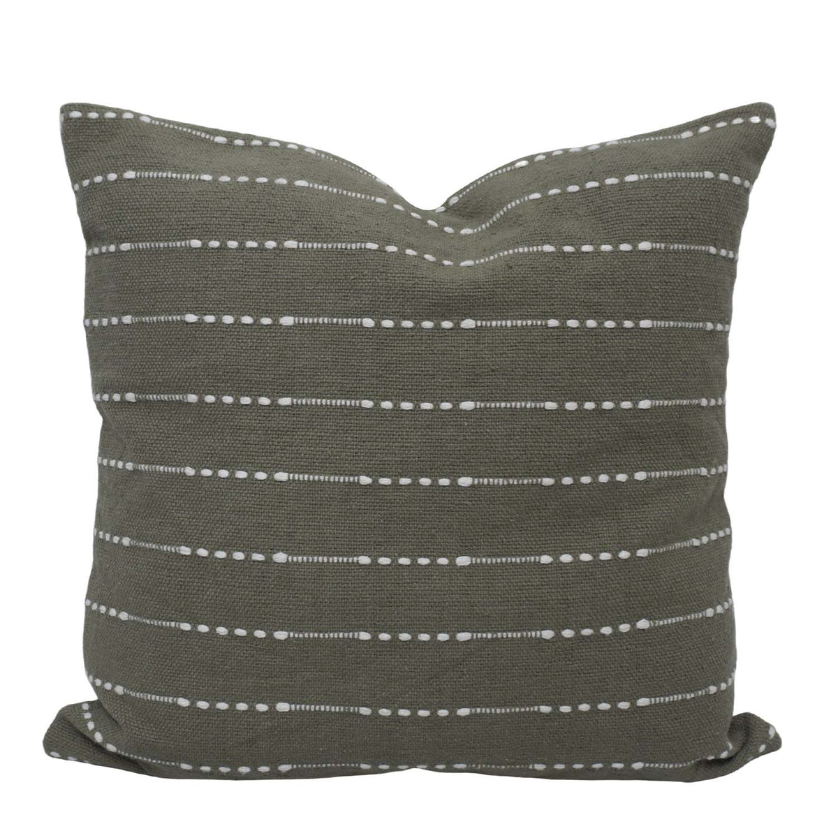 Handmade Cotton Cushion Cover 45x45 cm | Woven Textured Stripe Design | Decorative Throw Pillow Cover with Concealed Zip | Modern Farmhouse & Minimalist Home Décor - Bulk manufacturer & supplier from Panipat, India