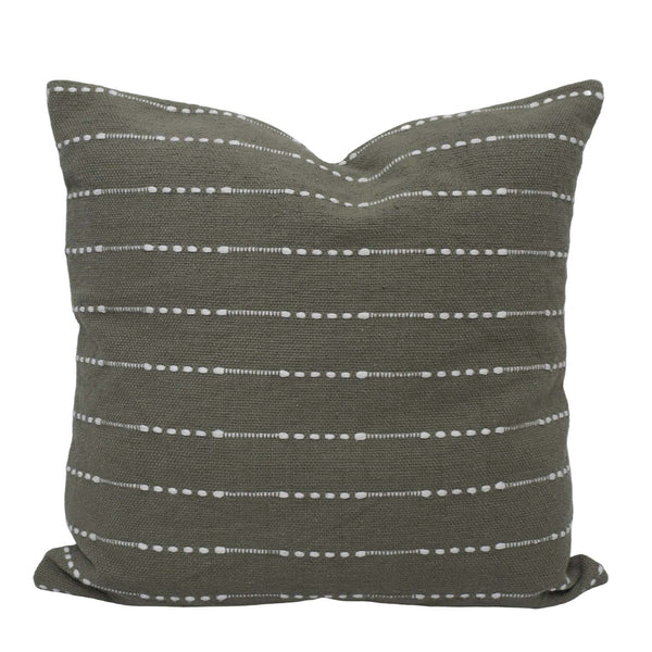 Handmade Cotton Cushion Cover 45x45 cm | Woven Textured Stripe Design | Decorative Throw Pillow Cover with Concealed Zip | Modern Farmhouse & Minimalist Home Décor