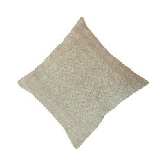 Natural Herringbone Textured Cotton Cushion Cover – Beige | 45x45 cm Decorative Throw Pillow Cover