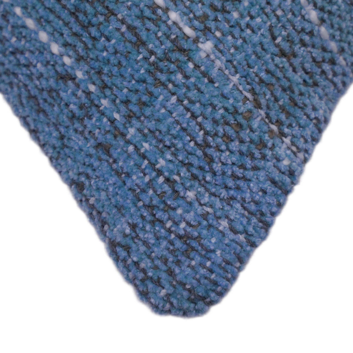 Blue textured handwoven cotton cushion cover 45x45 cm