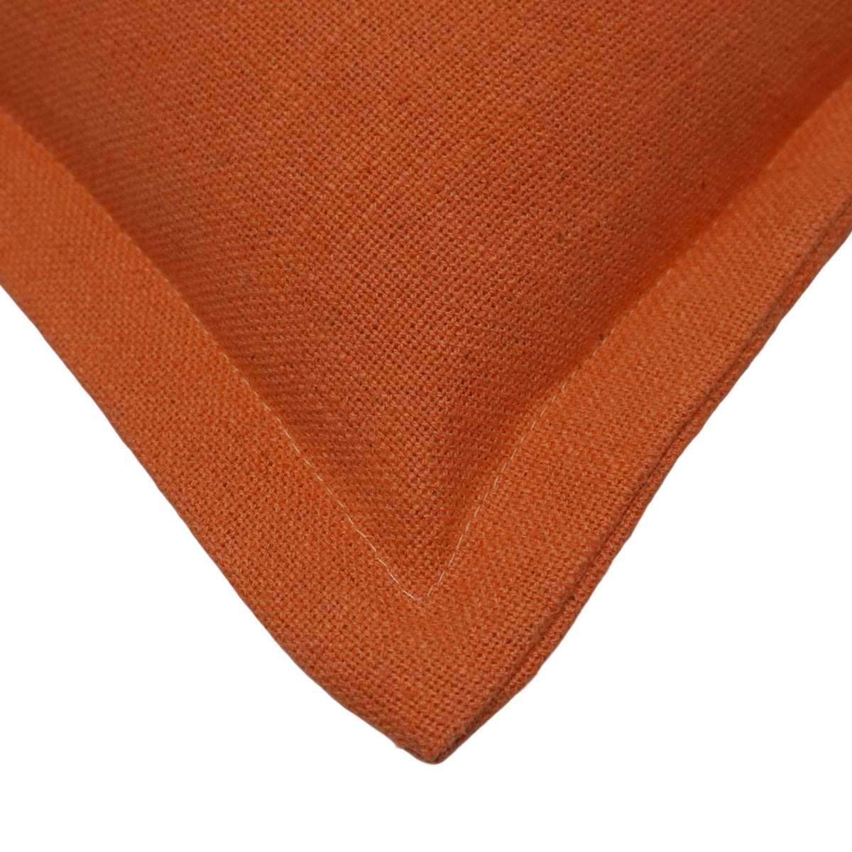 Plain Solid Cotton Cushion Cover 45x45 cm | Minimalist Decorative Throw Pillow Cover with Concealed Zipper | Rust Orange | 18x18 Inch