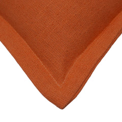 Plain Solid Cotton Cushion Cover 45x45 cm | Minimalist Decorative Throw Pillow Cover with Concealed Zipper | Rust Orange | 18x18 Inch
